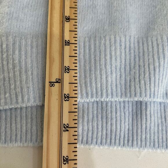 Vince Camuto Sweater Pullover Mock Neck Womens Light Blue SZL Casual Relaxed - Picture 10 of 11